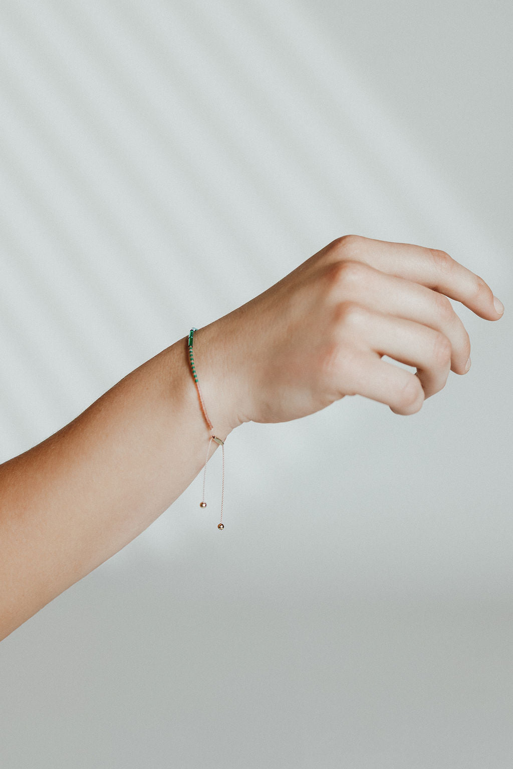 Beaded Silk Bracelet Friendship Collection | Spark: Red and Chartreuse