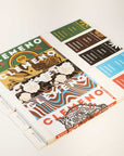 Stack of Clemeno incense boxes in different colors and patterns