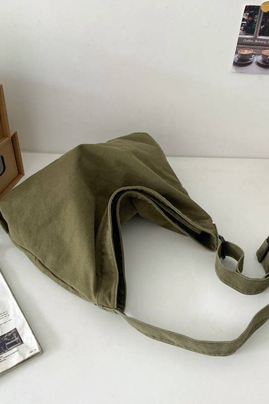 Large Crossbody Canvas Shoulder Bag