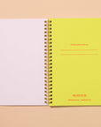 Hot dog A5 spiral notebook with letterpress cover and 48 lined pages. A fun and functional pick for food lovers. Made in the USA with recycled paper.