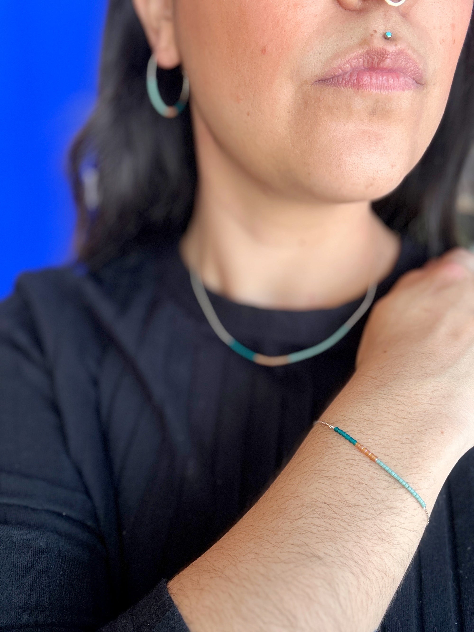 Dusk Bracelet | Japanese Glass Beads on 14k Gold Filled Chain