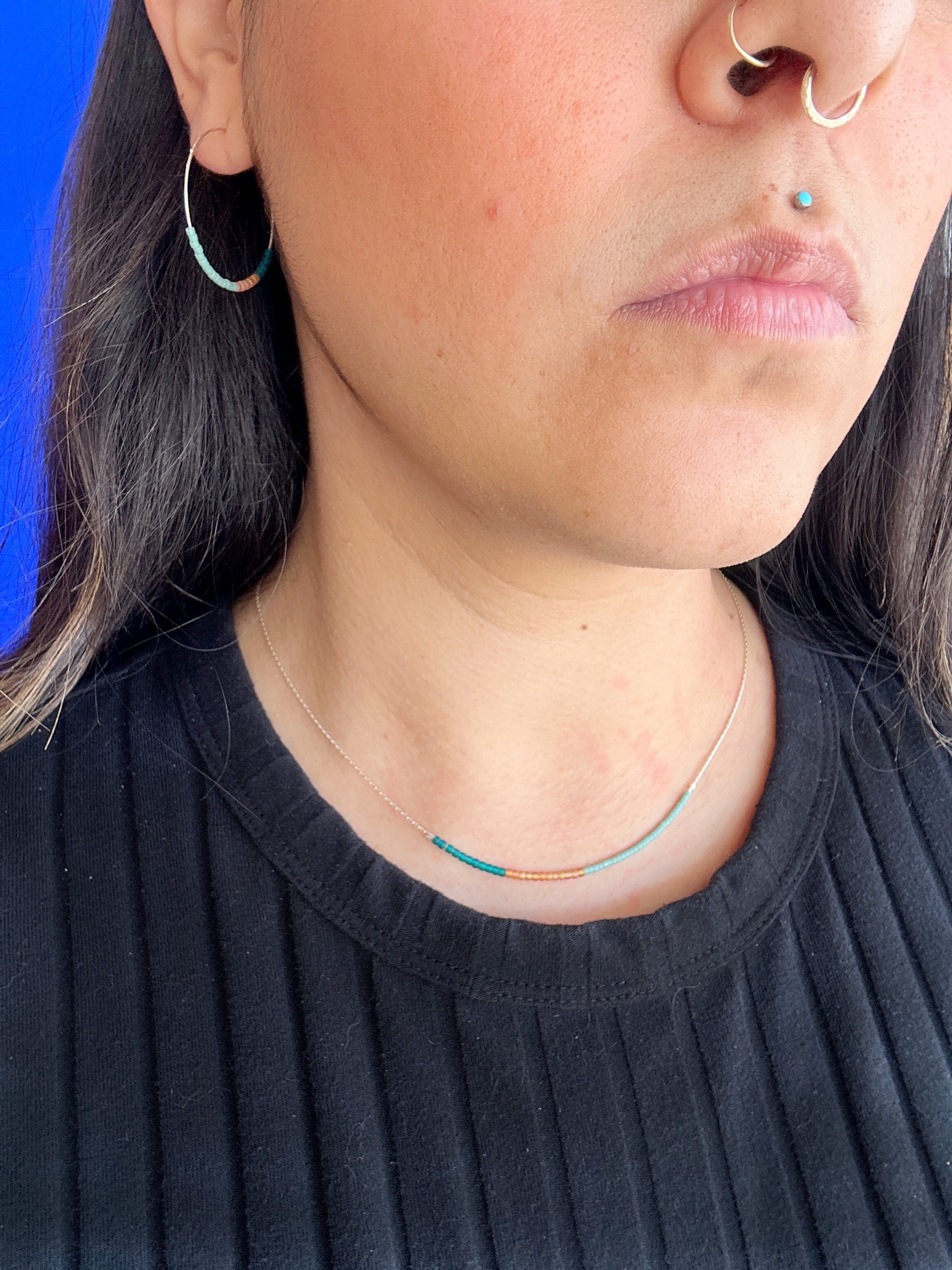 Dusk Necklace | Japanese Glass Beads on 14k Gold-filled Chain