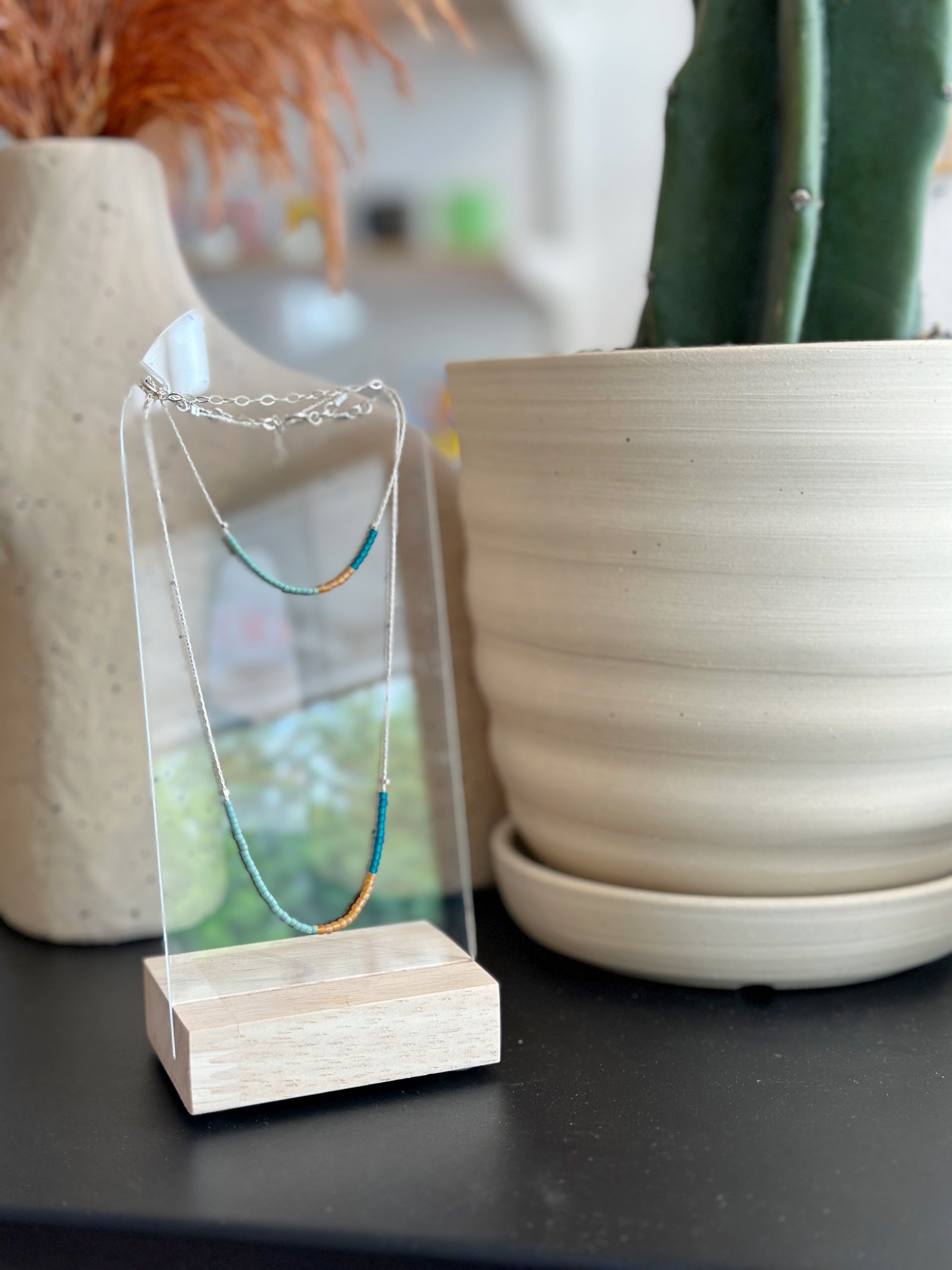 Dusk Necklace | Japanese Glass Beads on 14k Gold-filled Chain