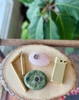 Crystal Pebble Pipe | Rose Quartz