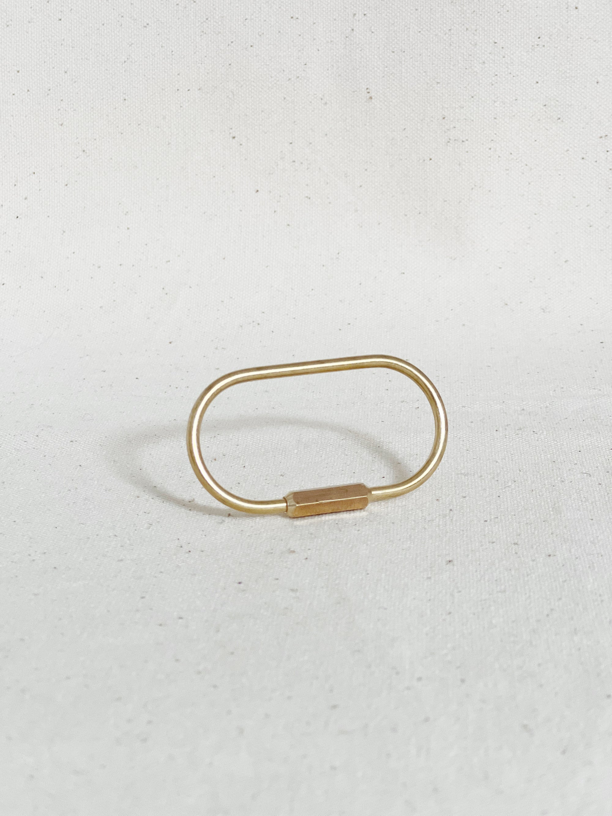 Brass Key Ring | Geometric Keychain Shapes