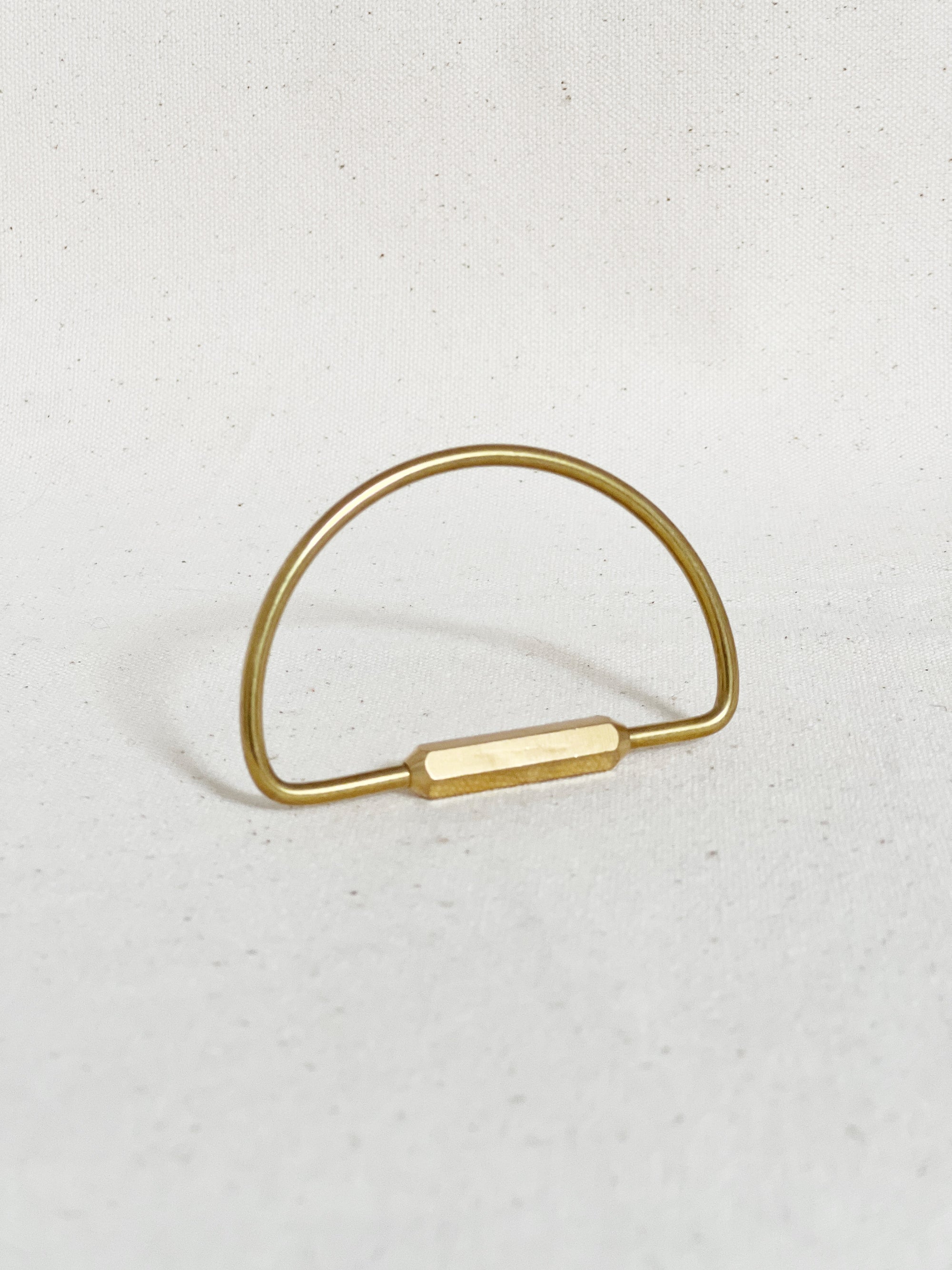 Brass Key Ring | Geometric Keychain Shapes