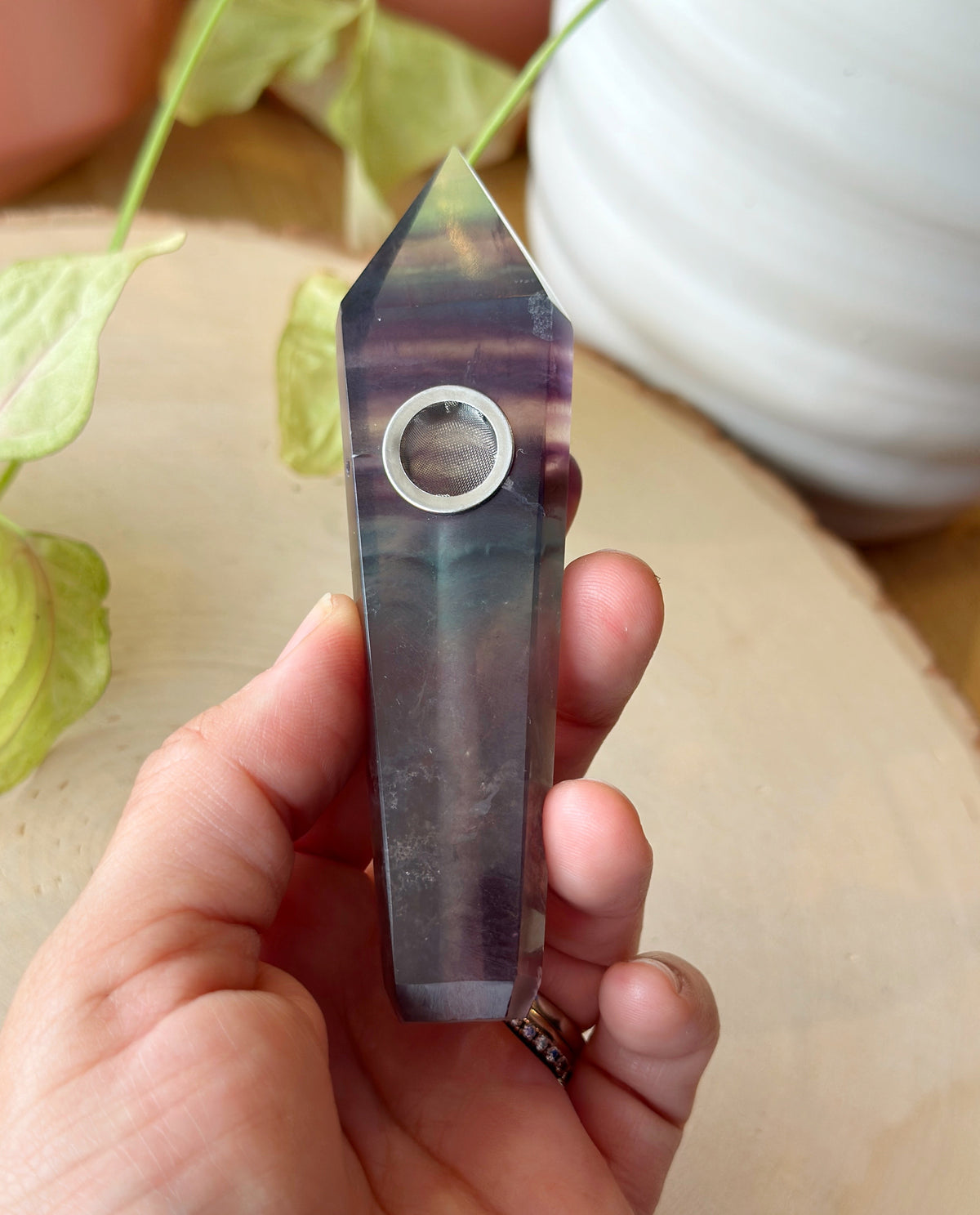 Crystal Pipe | Fluorite Wand