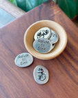This anchor coin is the perfect little addition to carry around in your bag or decorate spaces around your home. The front of the coin features an anchor and the back of the coin reads "refuse to sink", reminding us to never give up hope. This coin isn't just cute decor, it's got a message to get across!

Fine hand-crafted pewter, made in Canada.