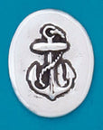 This anchor coin is the perfect little addition to carry around in your bag or decorate spaces around your home. The front of the coin features an anchor and the back of the coin reads "refuse to sink", reminding us to never give up hope. This coin isn't just cute decor, it's got a message to get across!

Fine hand-crafted pewter, made in Canada.