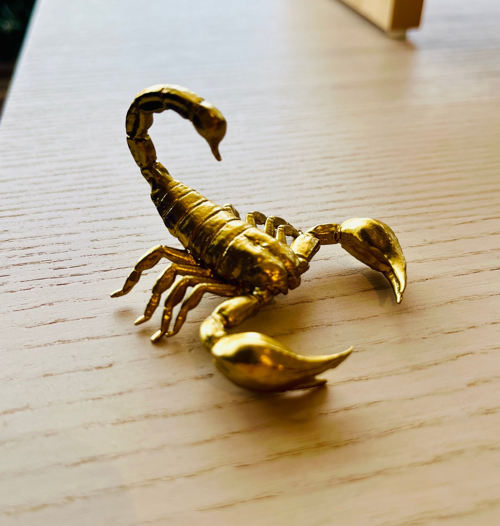 Golden Scorpion Figurine
