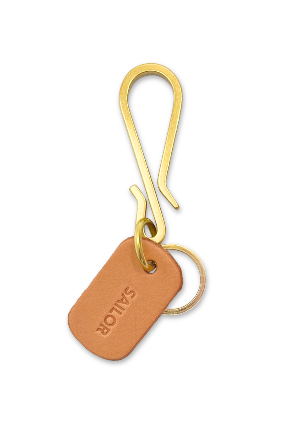 Boatswain Hook Keychain | Leather and Solid Brass