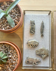 Carry a touch of the wild with Brass Animal Pocket Knives! Stylish, functional, and fun—each features a sturdy metal handle and sharp stainless steel blade.