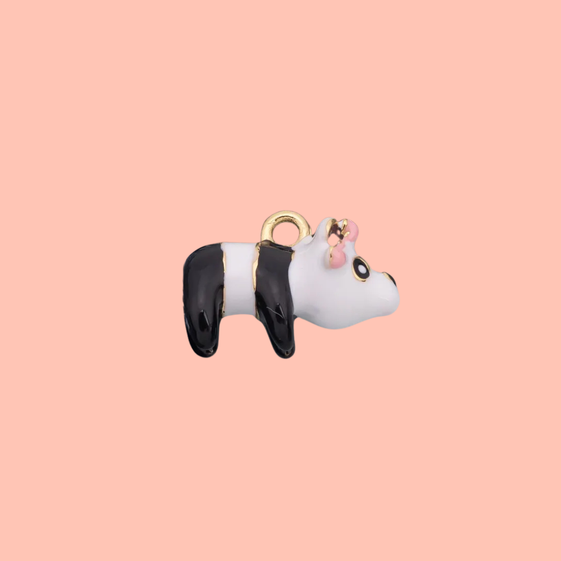 Charm | Panda with Pink Bow