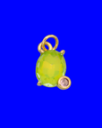 Bright, luminous, and full of personality. This charm features a large faceted peridot colored crystal set in a classic prong setting, accented by a dainty bezel-set crystal nestled at the side for an unexpected touch of elegance. A vibrant statement piece for any charm bracelet, necklace, or earring, pairing beautifully with both premium gold-filled pieces and colorful novelty charms.
