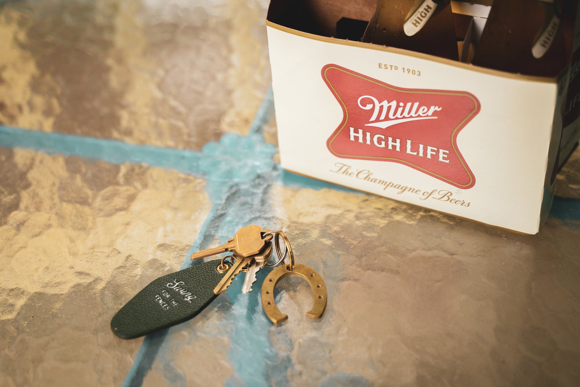 Lucky Horseshoe Bottle Opener Keychain | Brass or Steel