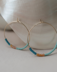 Dusk Hoop Earring | Japanese Glass Beads on 14k Gold-Filled Wire