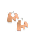 Més Stud Hoops | Copper with Sterling Silver Posts
