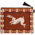 Tucked in a tote or at hand on the vanity, this pouch with embroidered design and tassel detail give everyday routines a beautiful boost. Detailed borders outline this creature's story with an intricate, tile-like frame. Follow the hare into a land where imagination wanders and worldly wisdom is shared through tales as old as time with this design from the Folktale Collection.
