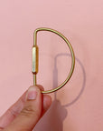 Brass Key Ring | Geometric Keychain Shapes