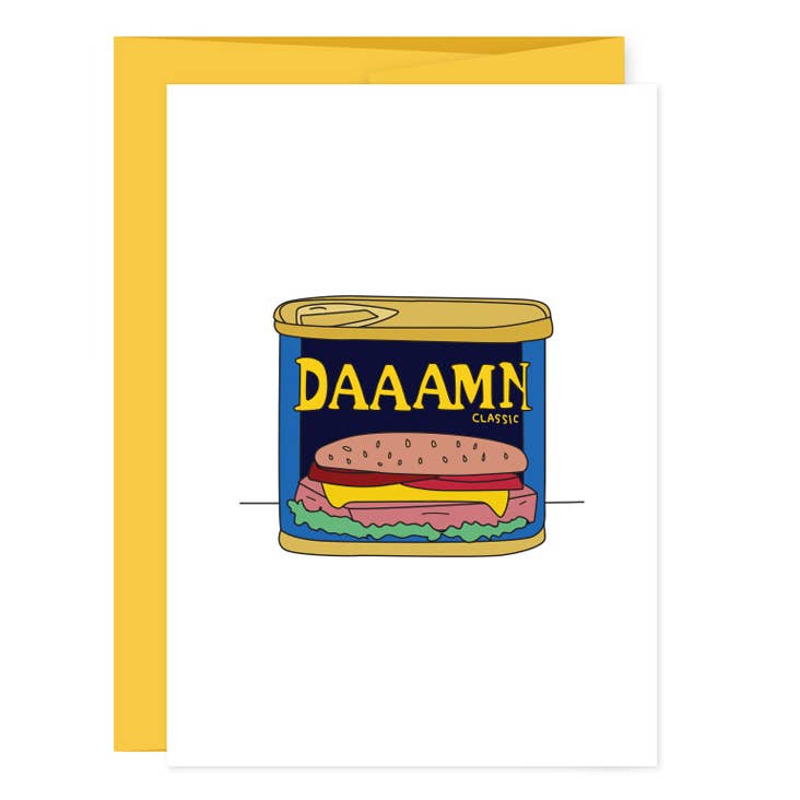 A spicy twist on a classic. This “Daaamn” card brings bold flavor and fun. Perfect for birthdays, milestones, or hyping up your favorite ham.