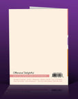 Product packaging with 'Offensive Delightful' branding on a purple background