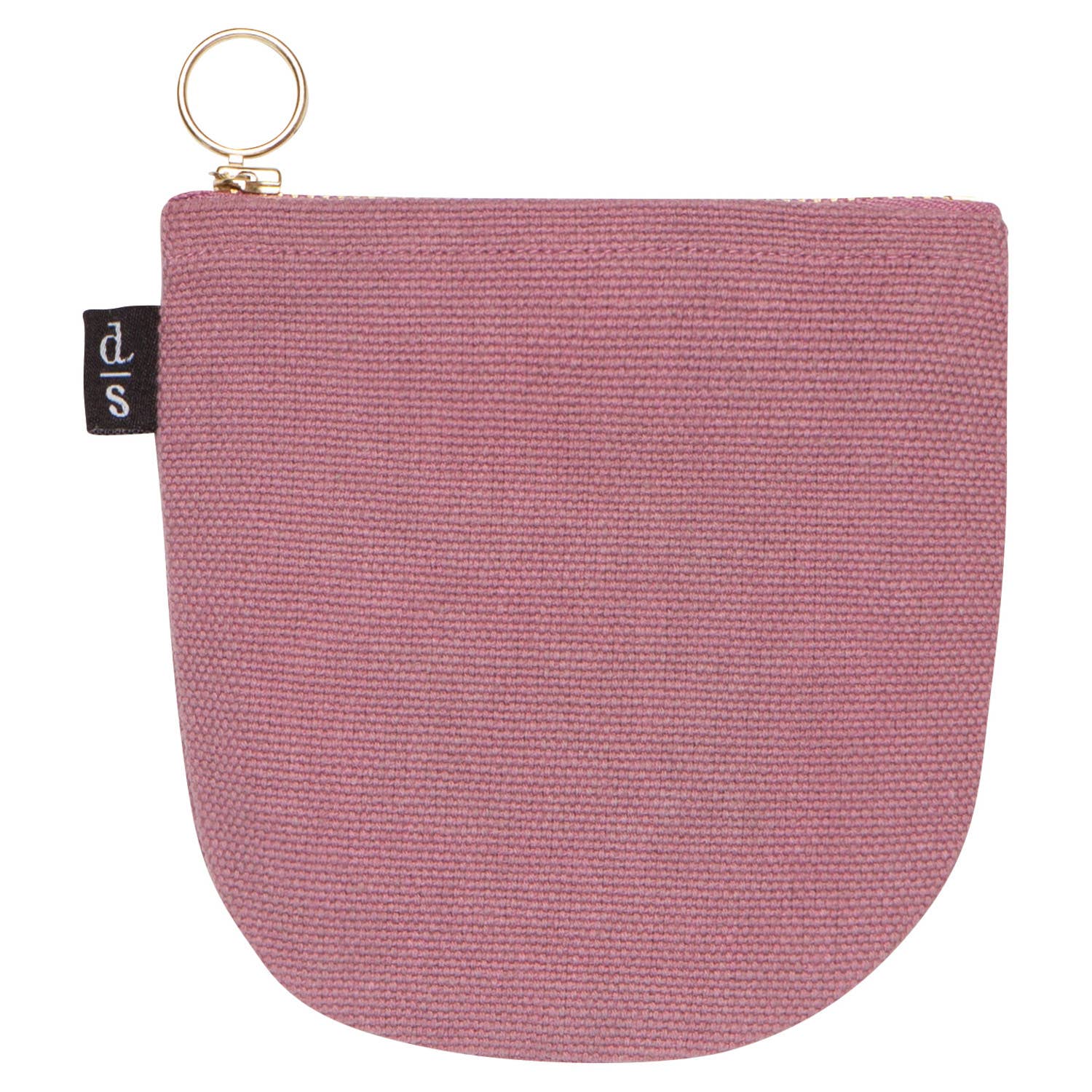 Secure your small valuables in the Amulet Halfmoon Pouch. Featuring a scarab beetle design on deep musky pink, perfect for keys, cards, and loose coins.