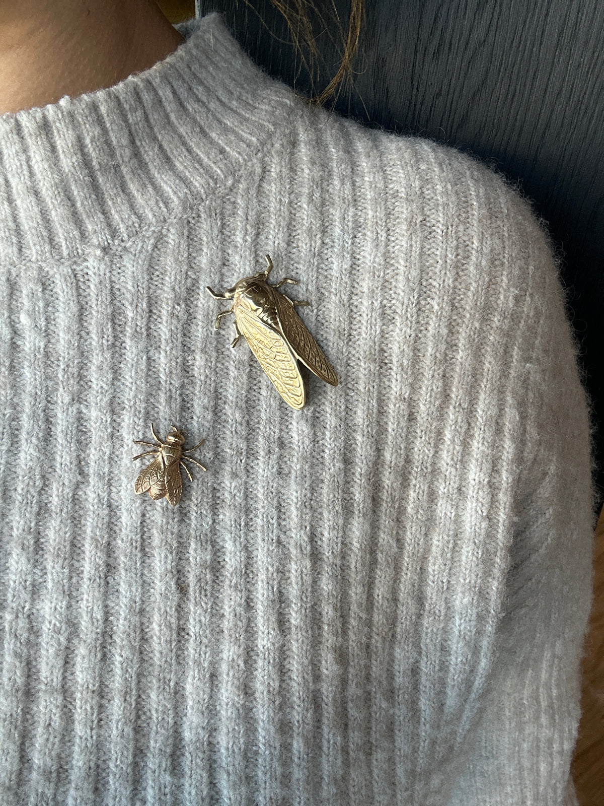 Insect Pin | Brass Scarab Beetle