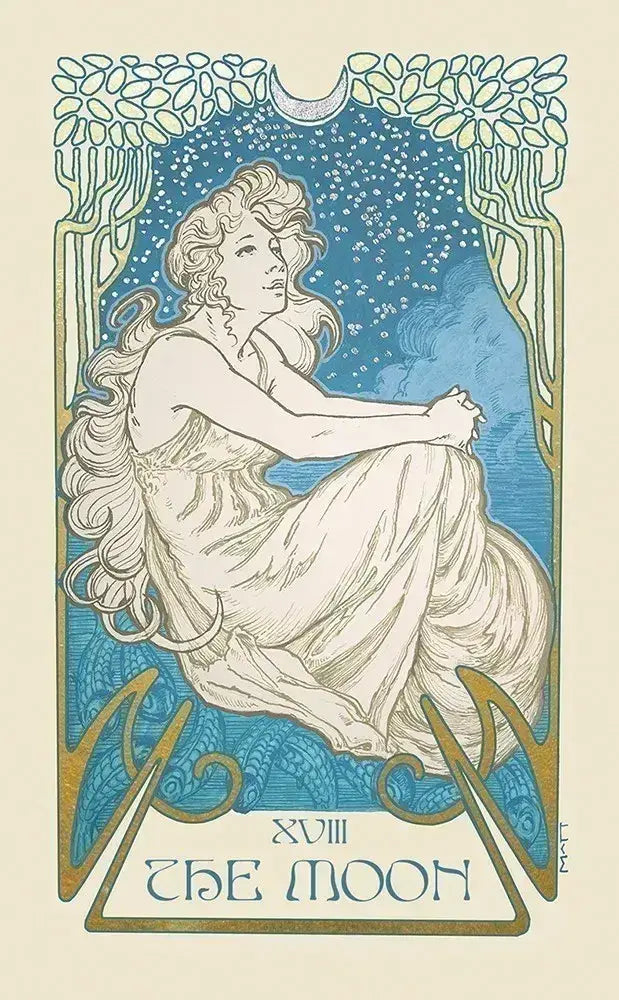 Ethereal Visions Tarot by Matt Hughes. 80 gold foil art nouveau tarot cards, 2 bonus Major Arcana &amp; 140-page guidebook. Collector's tarot deck.