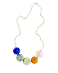 Jūra Statement Necklace | Blown Glass Spheres & 14k Gold-fill