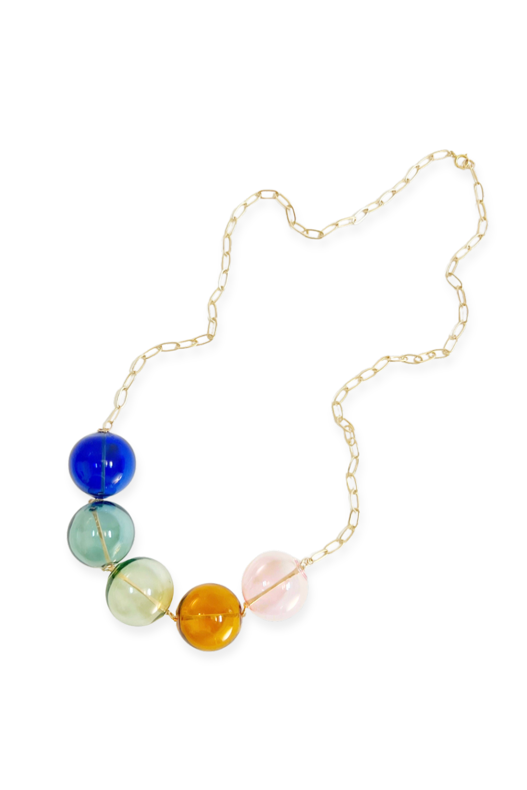 Jūra Statement Necklace | Blown Glass Spheres &amp; 14k Gold-fill
