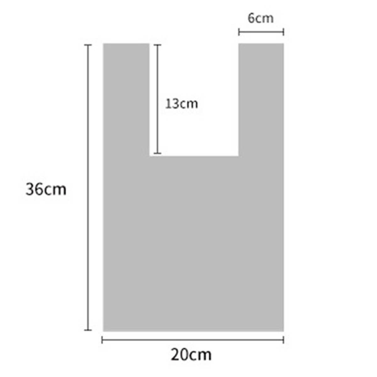 Size diagram of the knit shoulder bag: 36 cm tall, 20 cm wide, 13 cm handle opening