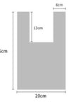 Size diagram of the knit shoulder bag: 36 cm tall, 20 cm wide, 13 cm handle opening