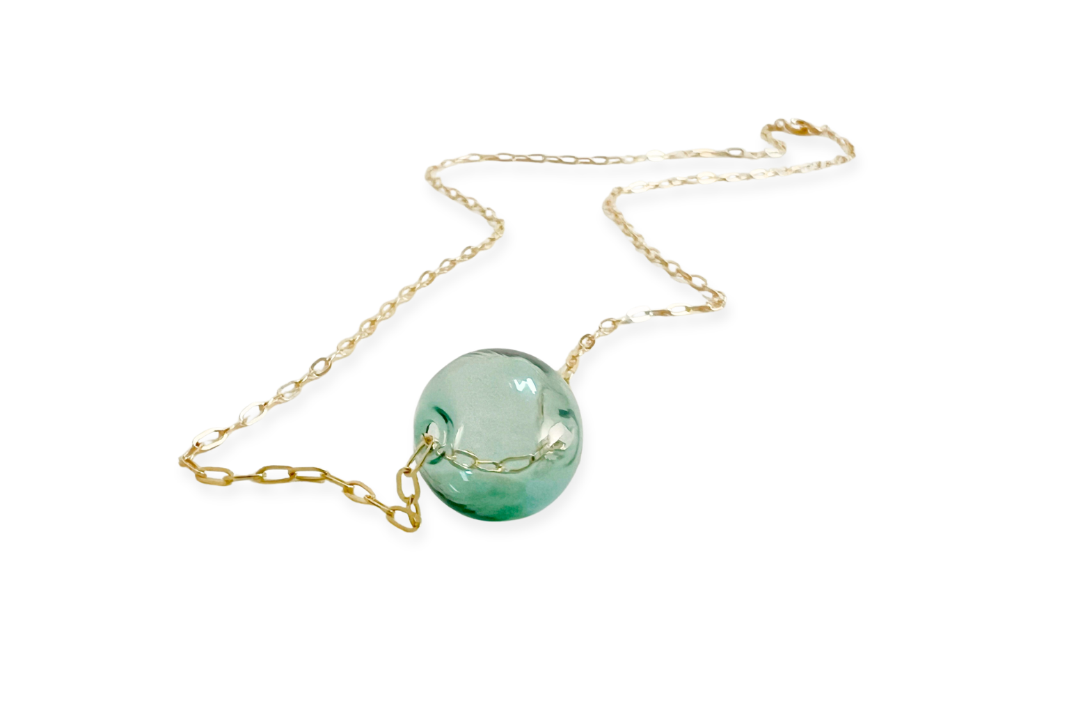 Mar Pendant Necklace | Blown Glass &amp; 14k Gold Fill