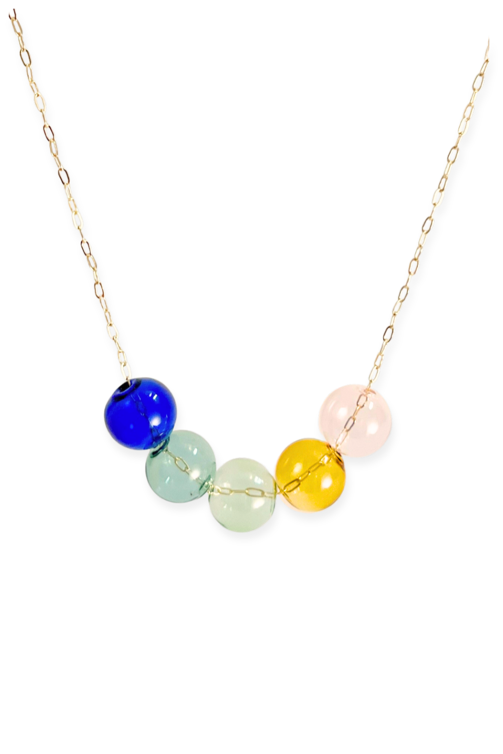 Meri Multi-Sphere Necklace | Blown Glass &amp; 14k Gold Fill