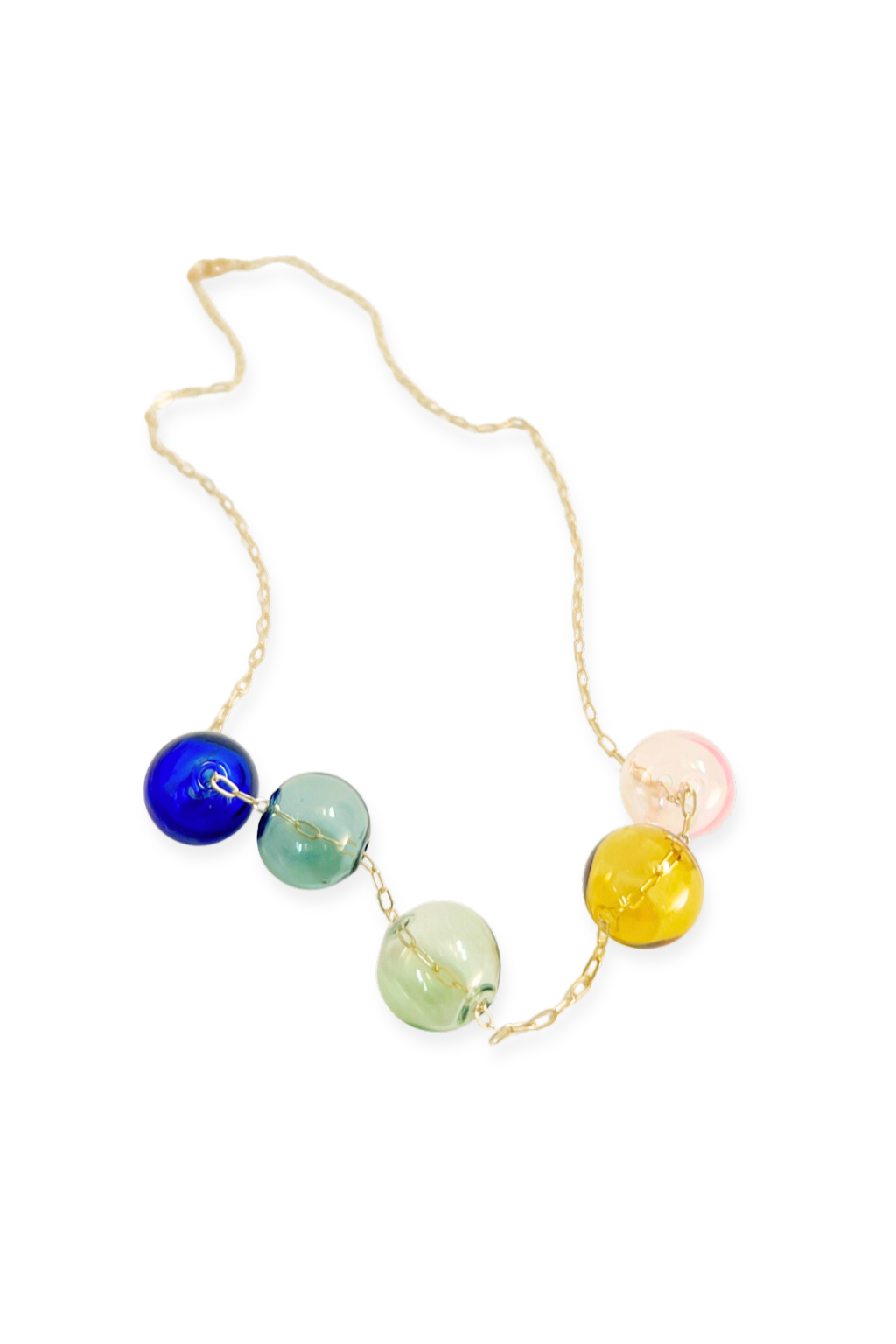 Meri Multi-Sphere Necklace | Blown Glass &amp; 14k Gold Fill
