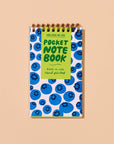 Blueberry pocket notebook with letterpress cover and 60 lined pages. Great for lists, notes, and ideas. Made in the USA using recycled paper.