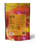 Colorful packaging with nutritional information on a white background