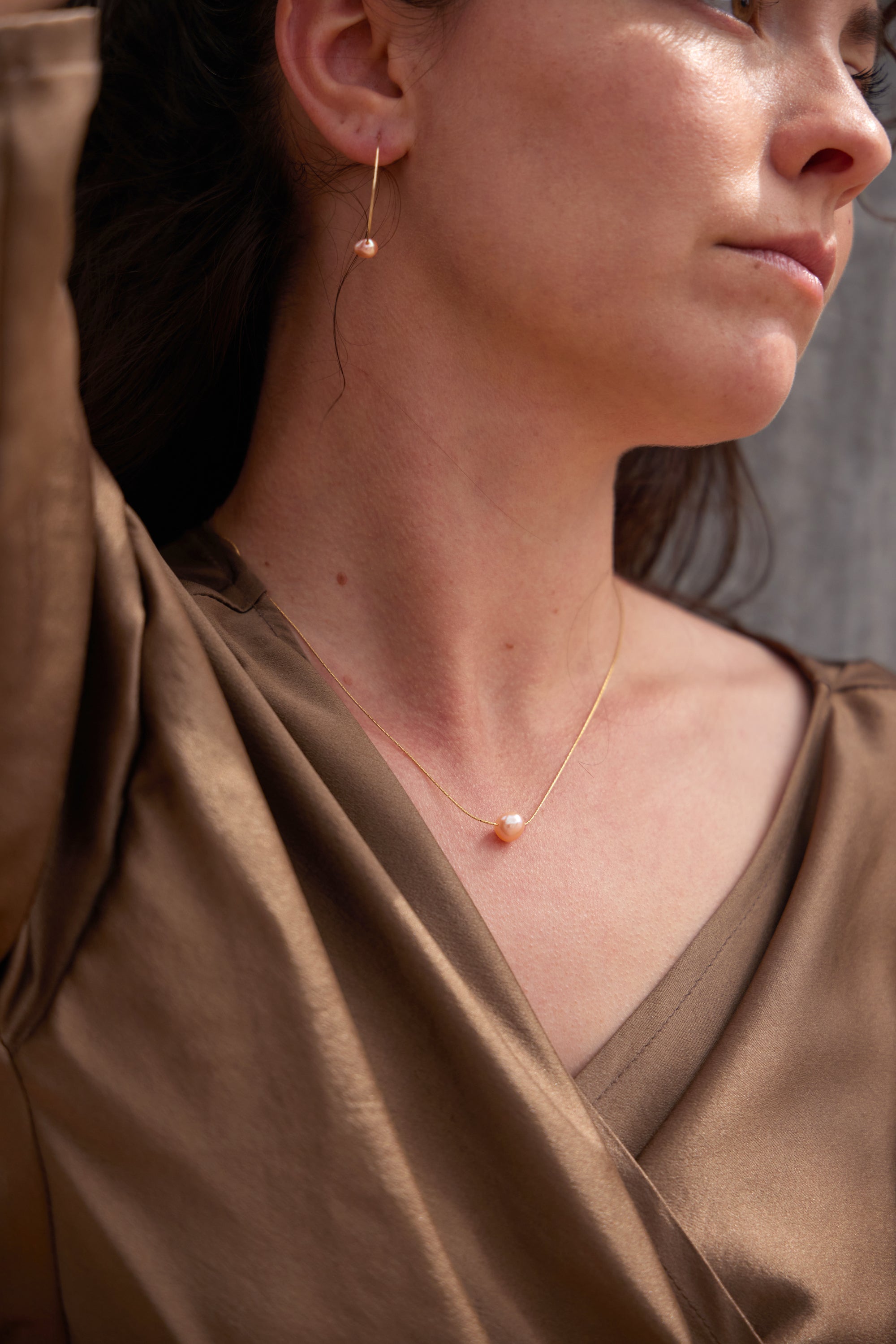 Perla Necklace | Freshwater Pearls on 14K Gold-Filled Chain