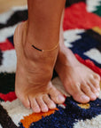 Dusk Anklet | Glass beads on 14k gold-fill