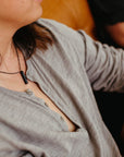 Jezebel Necklace | Black Steel and Brass