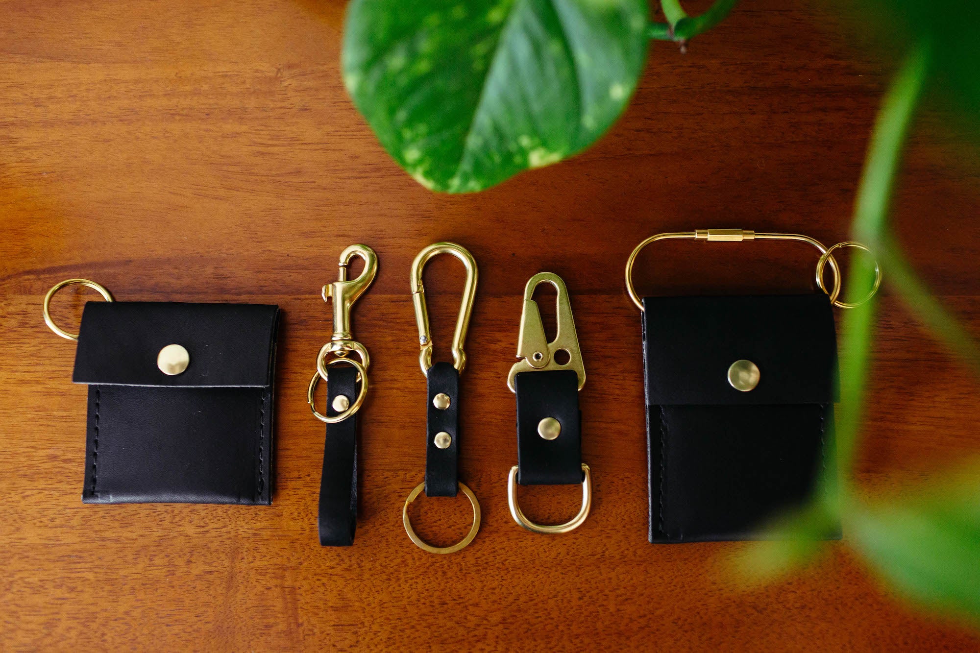 Tango Clip Fob | Leather and Brass
