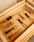 Tuxedo Carabiner Keychain | Leather and Solid Brass