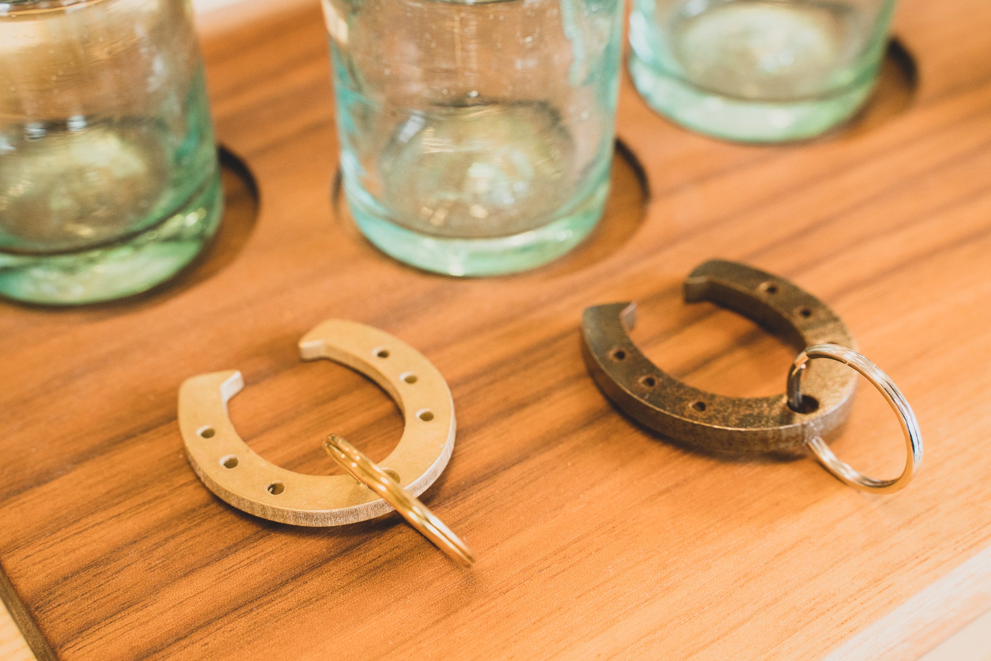 Lucky Horseshoe Bottle Opener Keychain | Brass or Steel