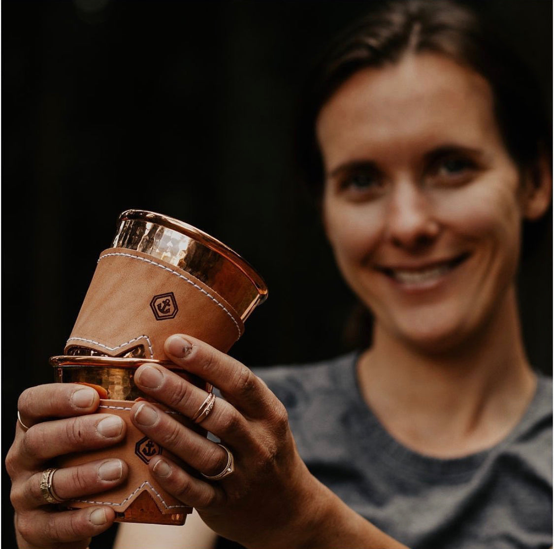 SOS x Sertodo Mug and Sleeve Set | Leather and Copper