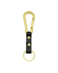 Tuxedo Carabiner Keychain | Leather and Solid Brass