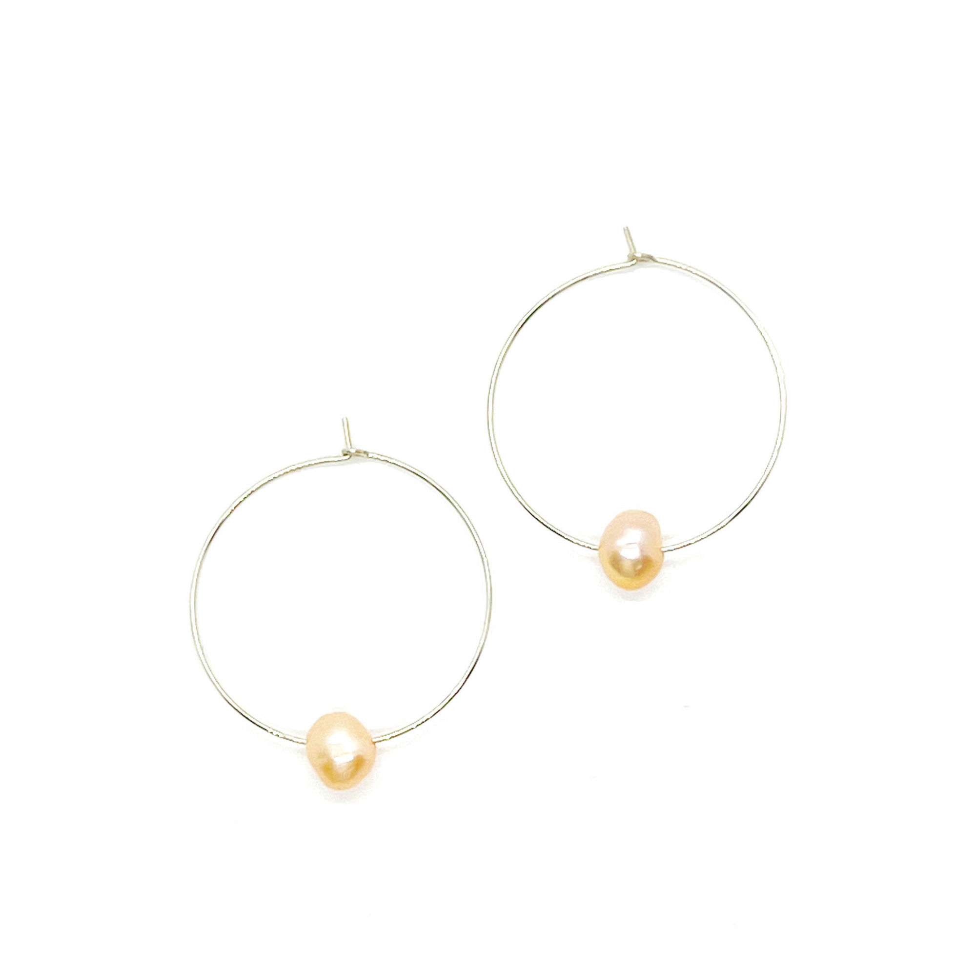 Perla Hoop Earring | Freshwater Pearls on 14K Gold-Filled Wire
