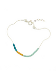 Dusk Anklet | Glass beads on 14k gold-fill