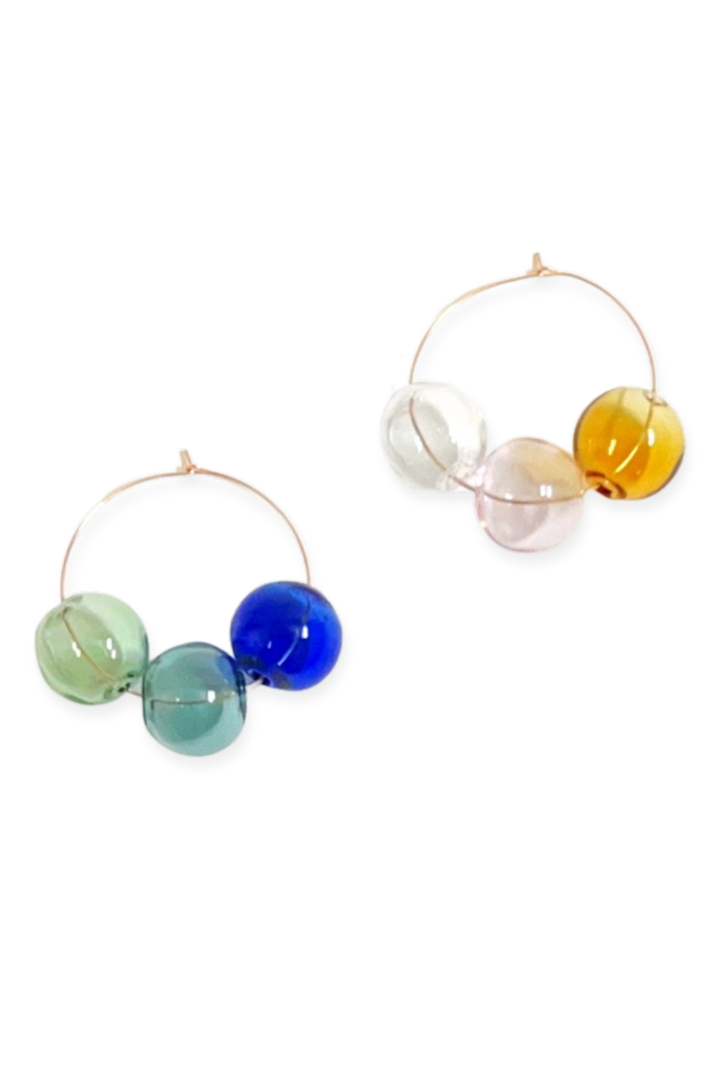 Vari Hoop Earrings | Blown Glass &amp; 14k Gold Fill