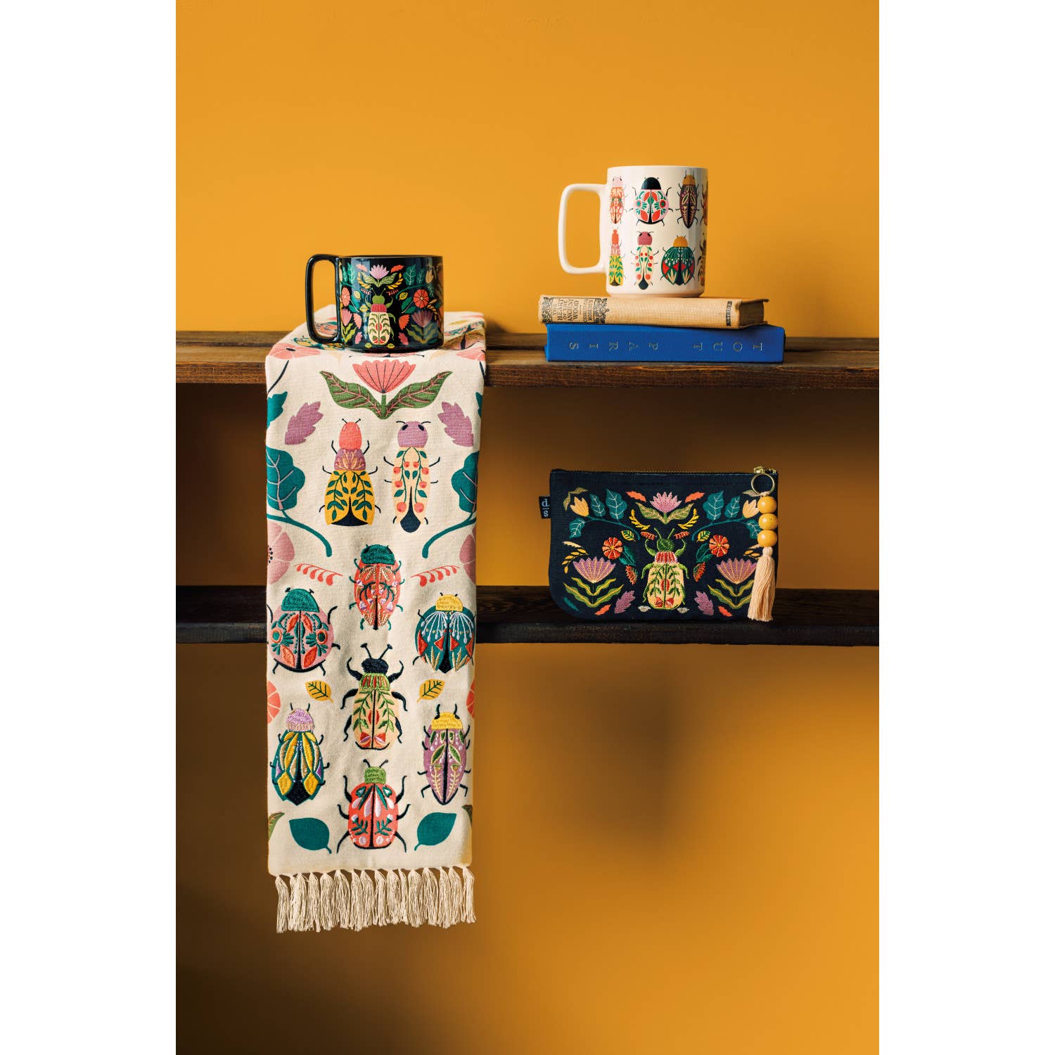
Protect your treasures with the Small Amulet Zip Pouch, embroidered with a sacred scarab beetle on durable black cotton. A powerful talisman for your most valued items.