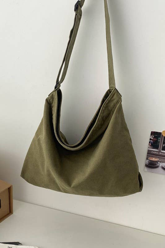 Large Crossbody Canvas Shoulder Bag